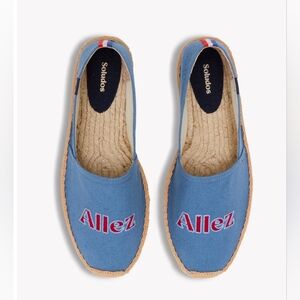 SOLUDOS The Original Espadrille "Allez" in Laguna Blue France, Size 8-8.5 NWB